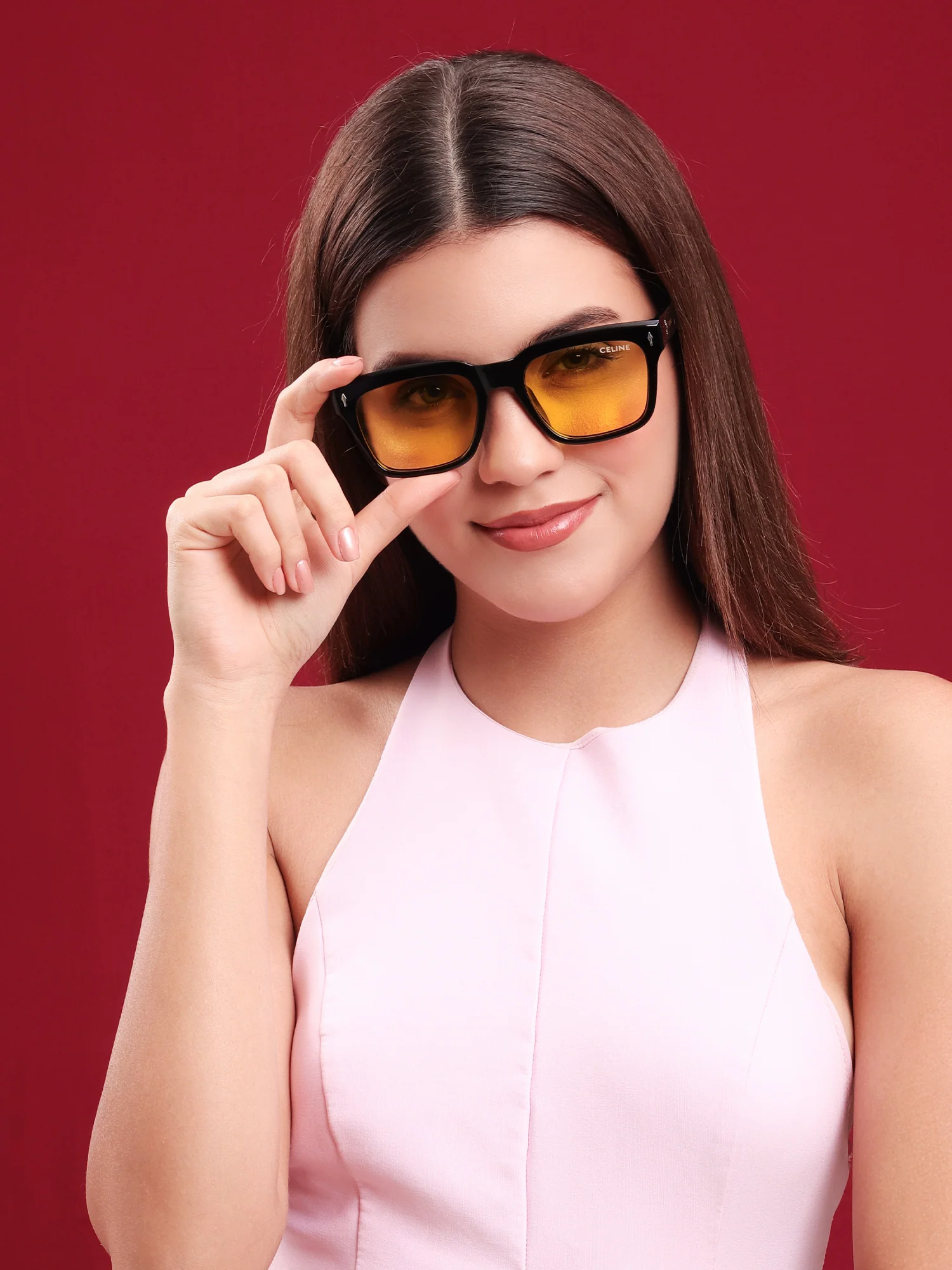 Celine Bold Yellow Lens  Sunglasses - Image 6