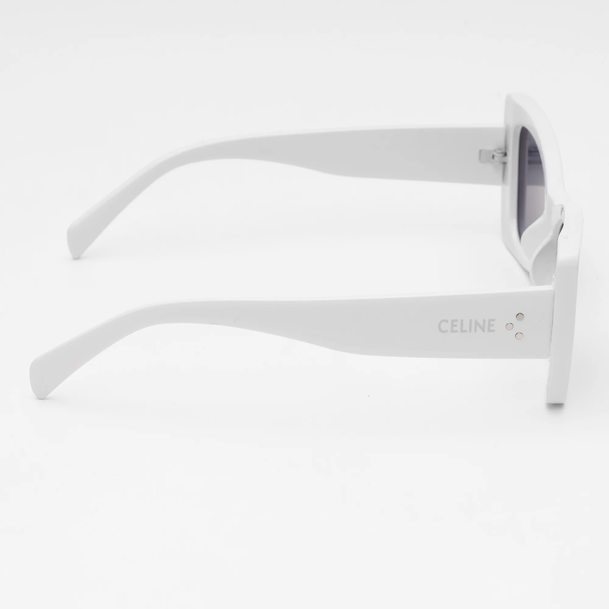 Celine Oversized White Cat-Eye Sunglasses - Image 4