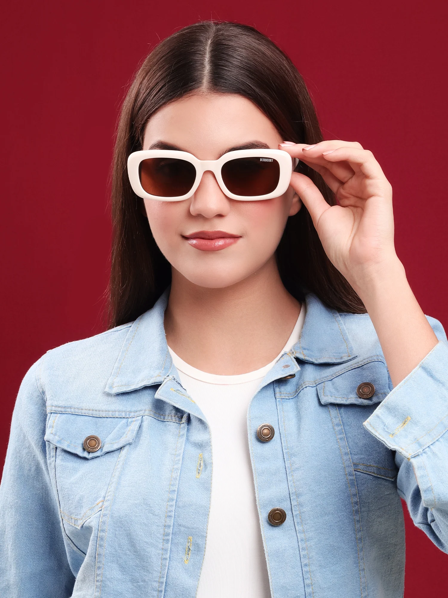 Classic Rectangular Sunglasses by Burberry - Image 6