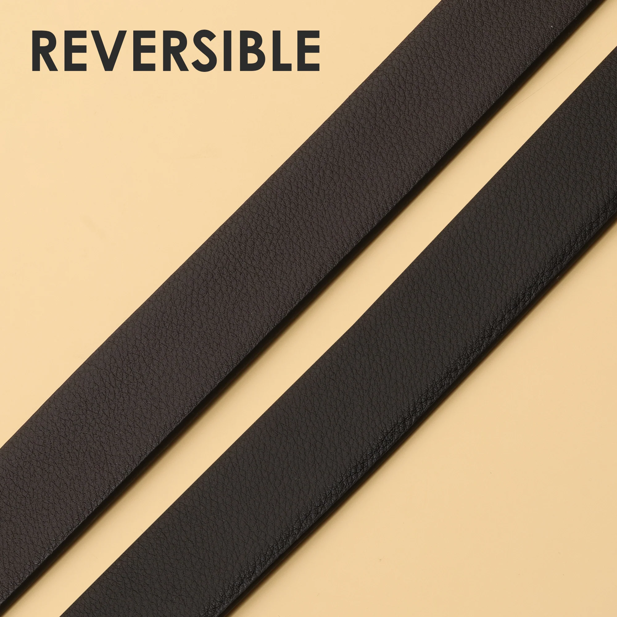 Klein Reversible Leather Belt with Signature - Image 4