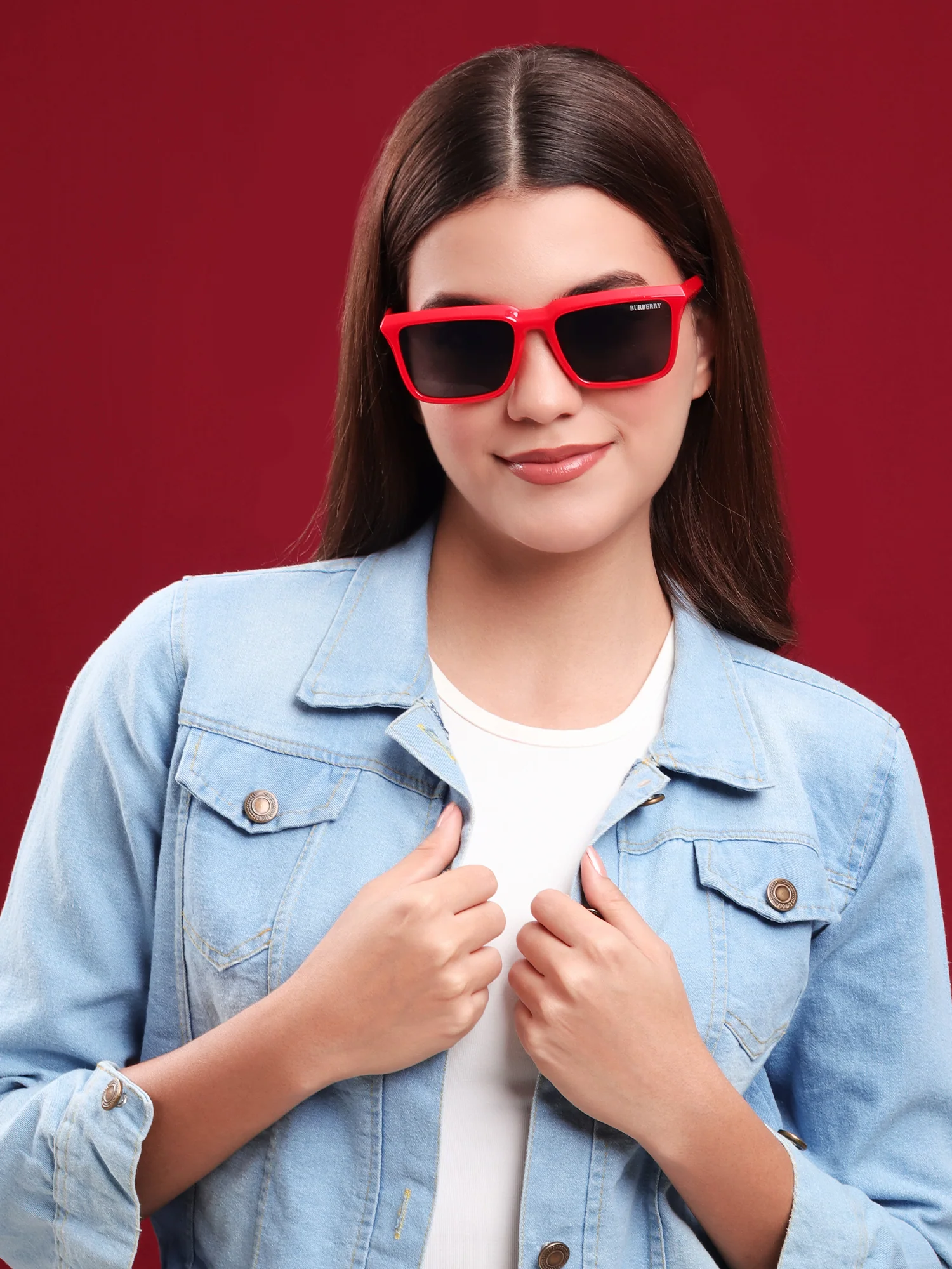 Scarlet Bold Rectangular Sunglasses - Image 6