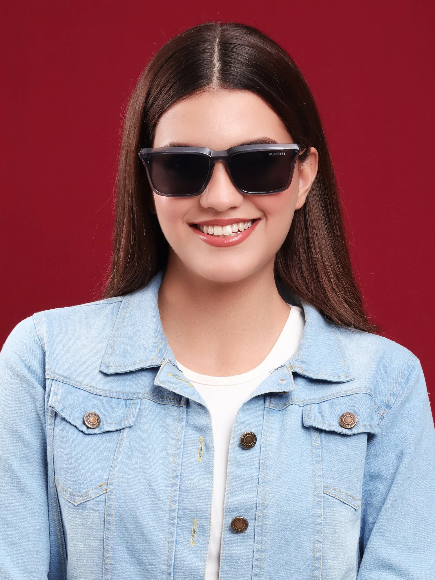 Smoke Grey Rectangular Sunglasses - Image 6