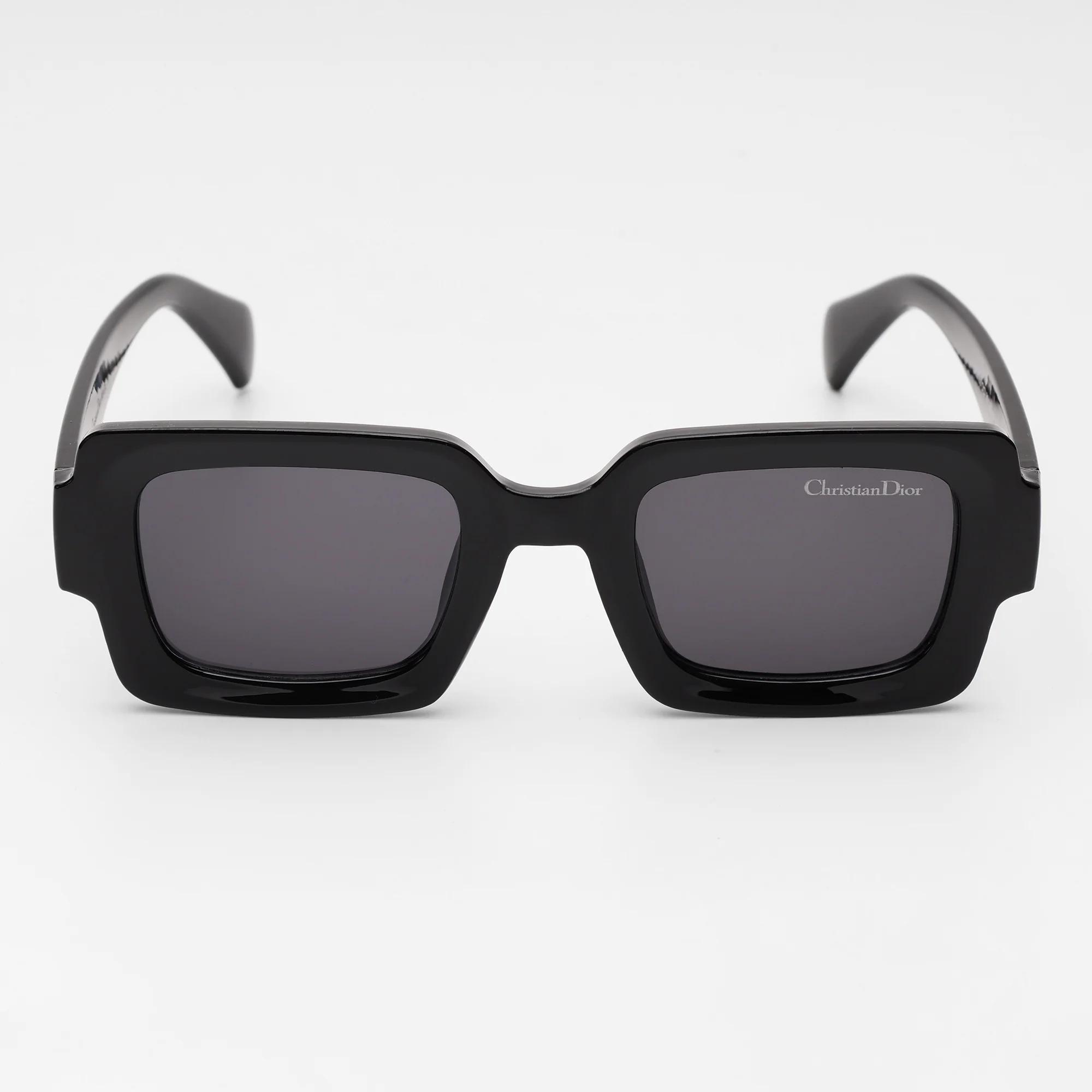 Square Statement” Black Acetate Sunglasses - Image 5