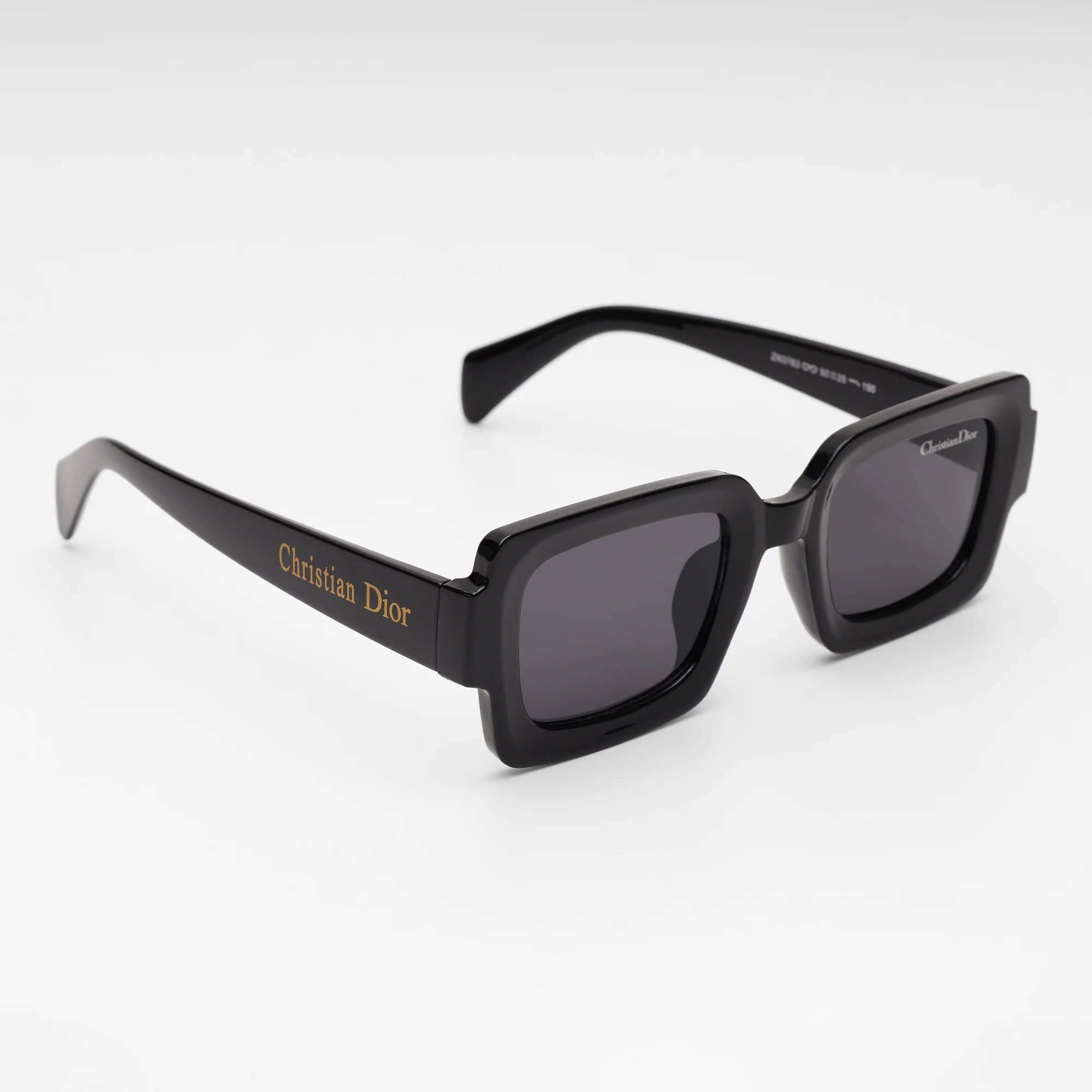 Square Statement” Black Acetate Sunglasses - Image 6