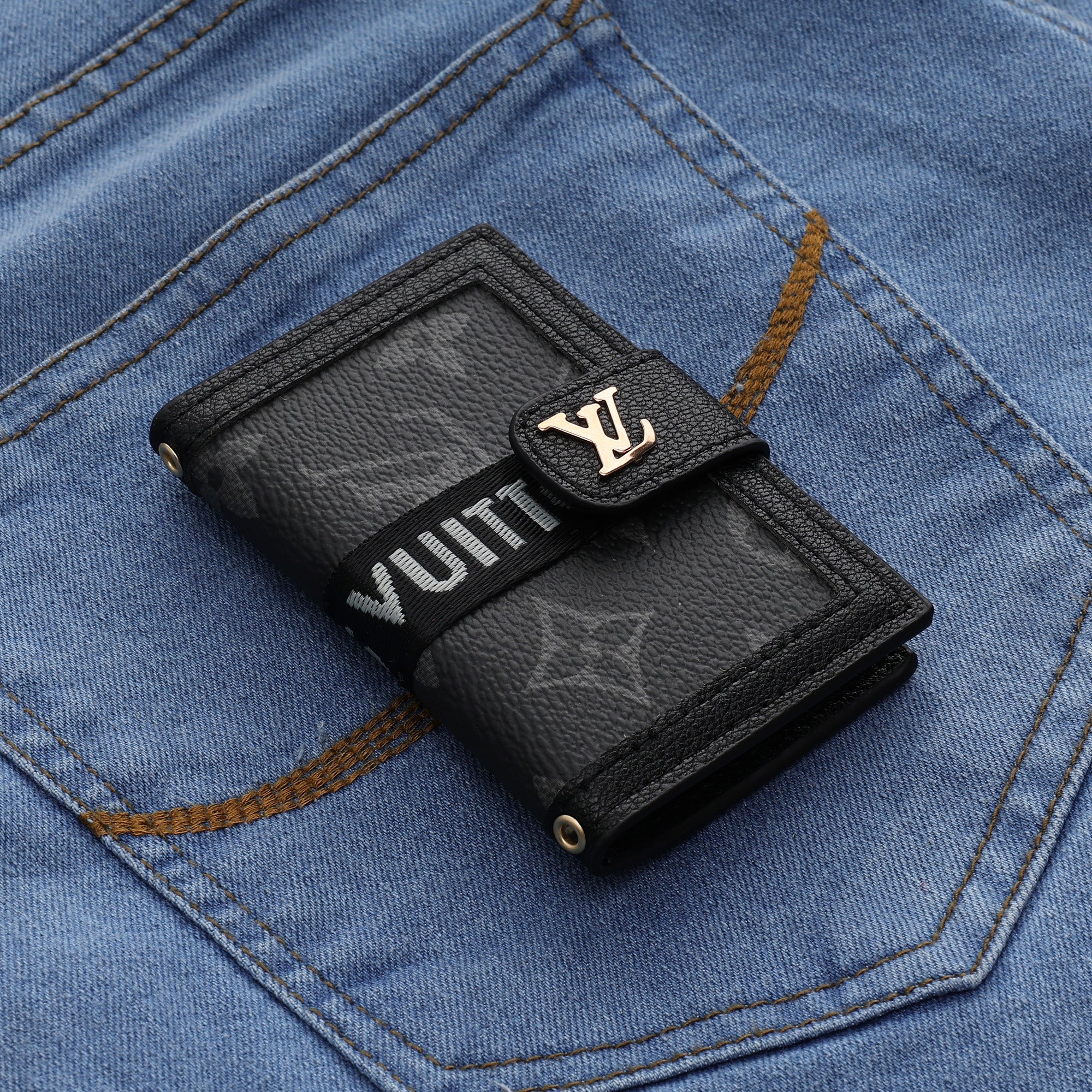 Urban LV-Inspired Strap Wallet - Image 4